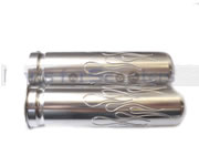 (image for) Steel Flame Grips - Silver